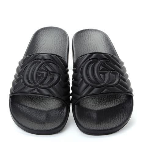 gucci matelassé rubber slide